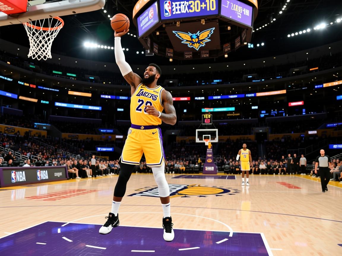 湖人主场大胜黄蜂，浓眉狂砍30+10  第2张